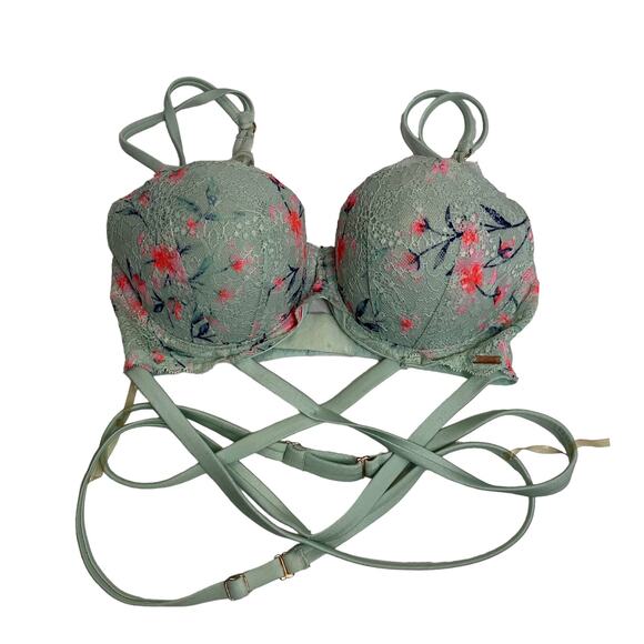 Victoria’s Secret PINK LIMITED EDITION The Date Wrap Push-Up Bra Size 32D - Picture 1 of 9